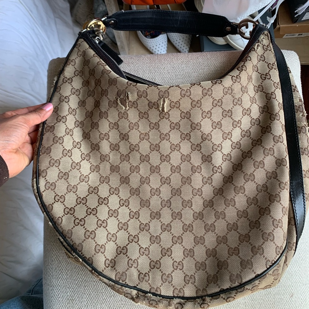 GUCCI Monogram twin hobo should bag - Picture 4 of 12
